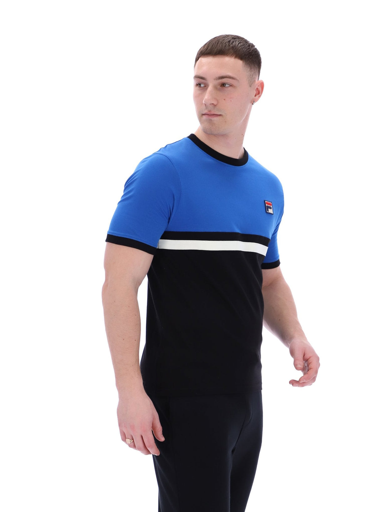 Contrast Randy Rib T-Shirt - Black