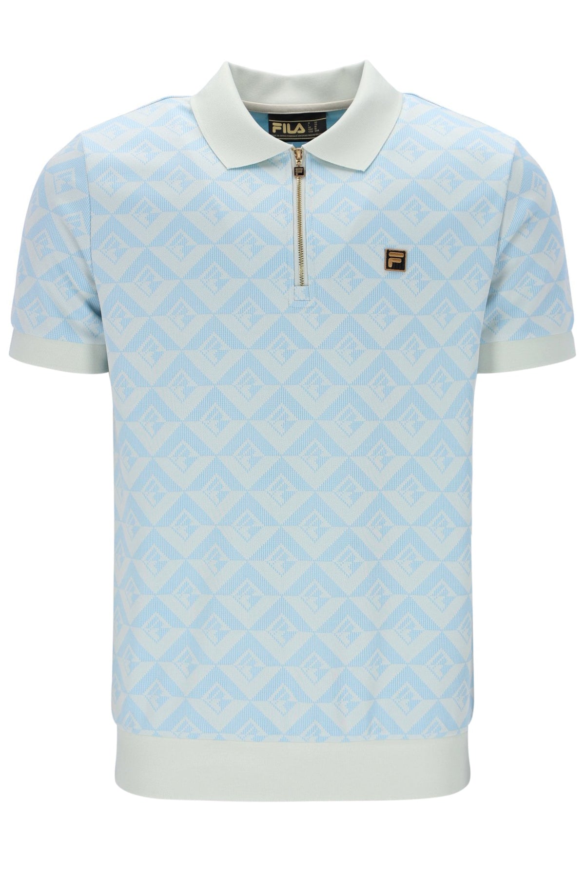 Summer Song Axel Jacquard Geo Polo - Egret