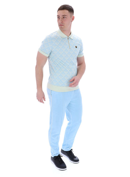 Summer Song Axel Jacquard Geo Polo - Egret