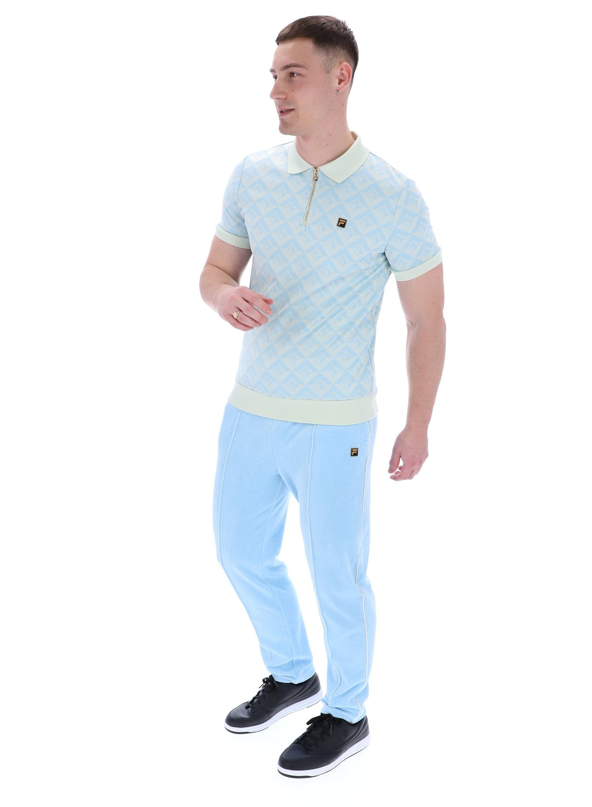 Summer Song Axel Jacquard Geo Polo - Egret
