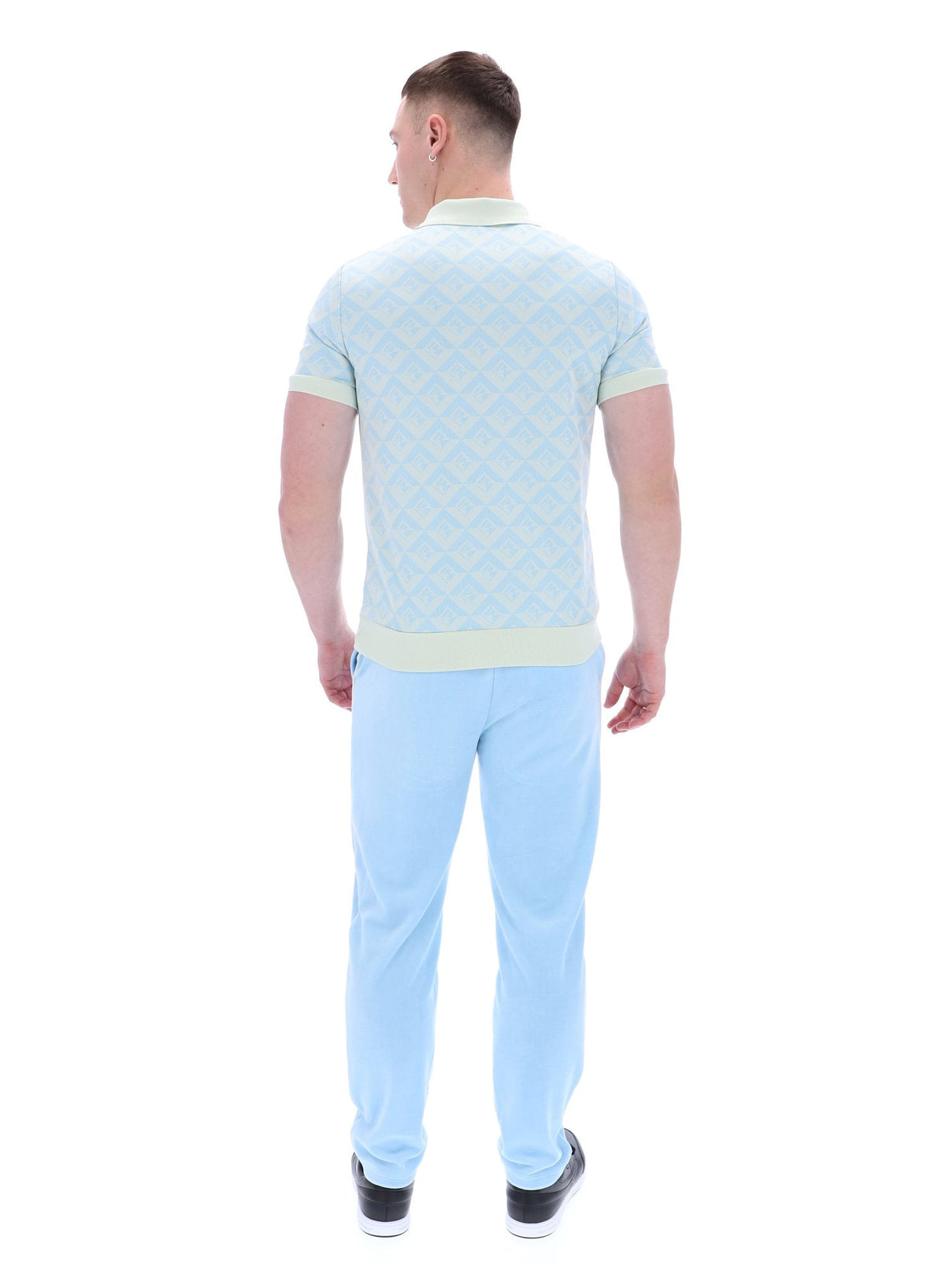Summer Song Axel Jacquard Geo Polo - Egret