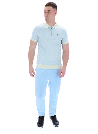 Summer Song Axel Jacquard Geo Polo - Egret