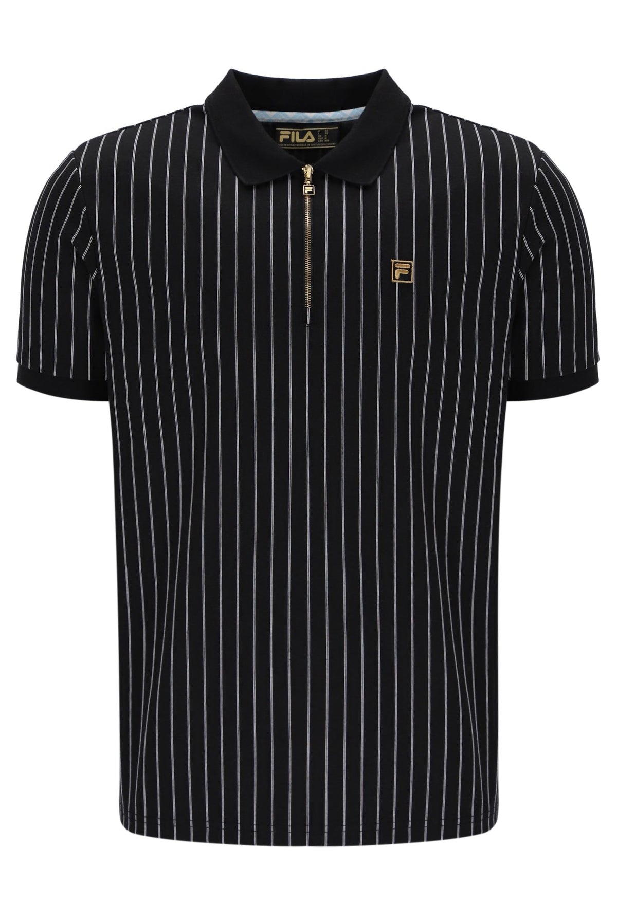 Black Patton Jacquard Stripe Polo - Black