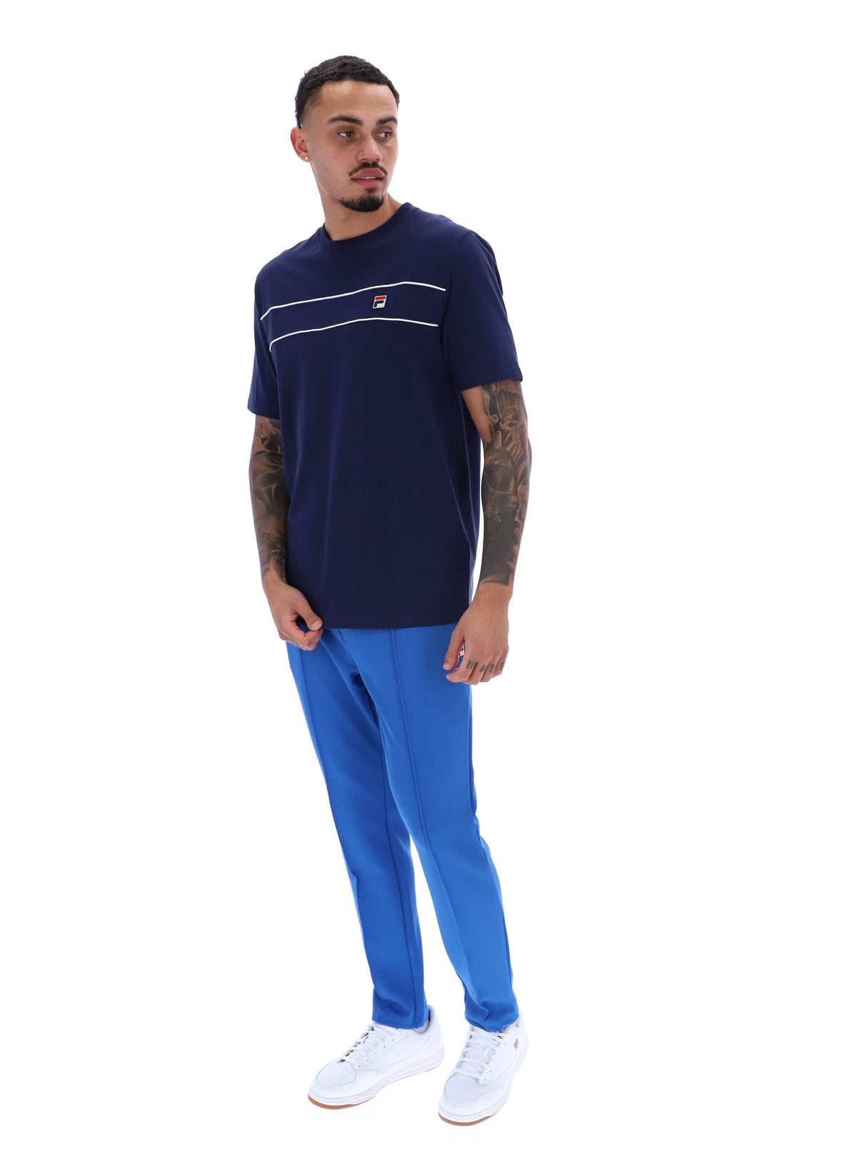 Fila Navy Williams Contrast Piping T-Shirt - Fila Navy