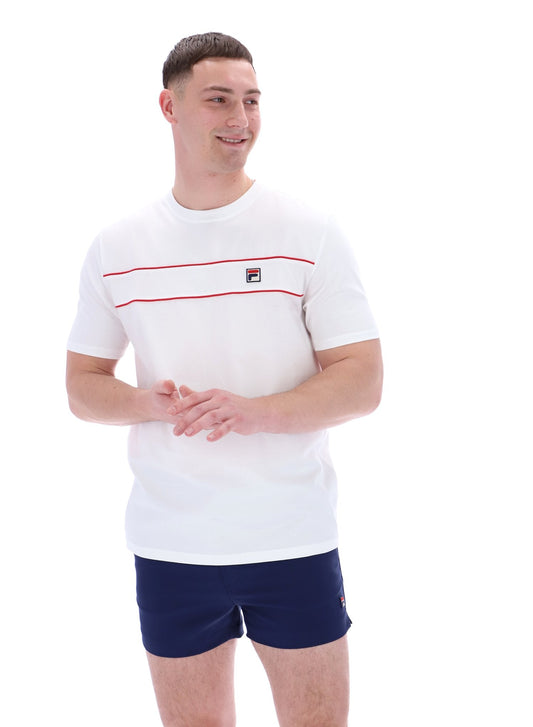 White Williams Contrast Piping T-Shirt - White