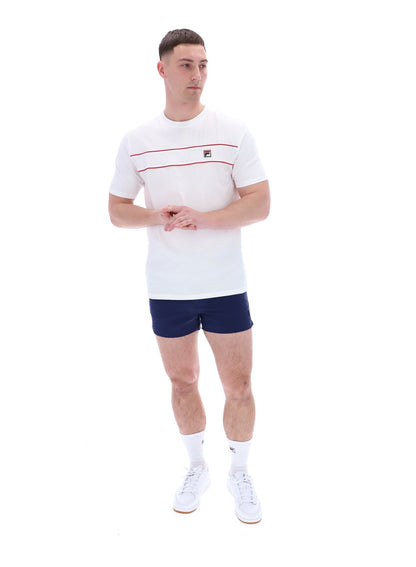 White Williams Contrast Piping T-Shirt - White