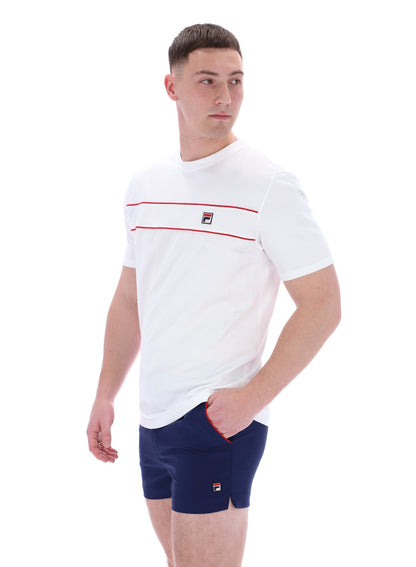 White Williams Contrast Piping T-Shirt - White